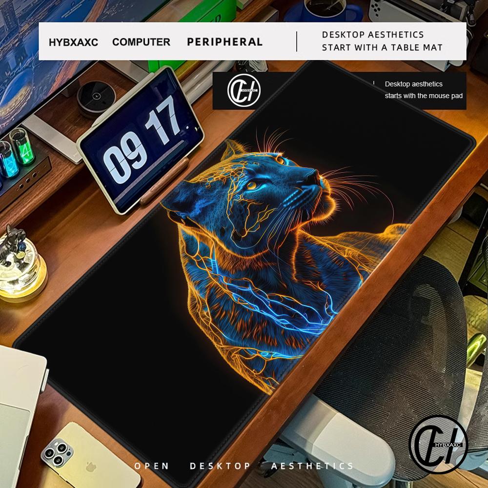 Mouse Pad Gamer Tiger Lion Xl Home Computer Hd Mousepad Xxl Playmat Office Natural Rubber Carpet Gaming Laptop Desktop Hybxaxc