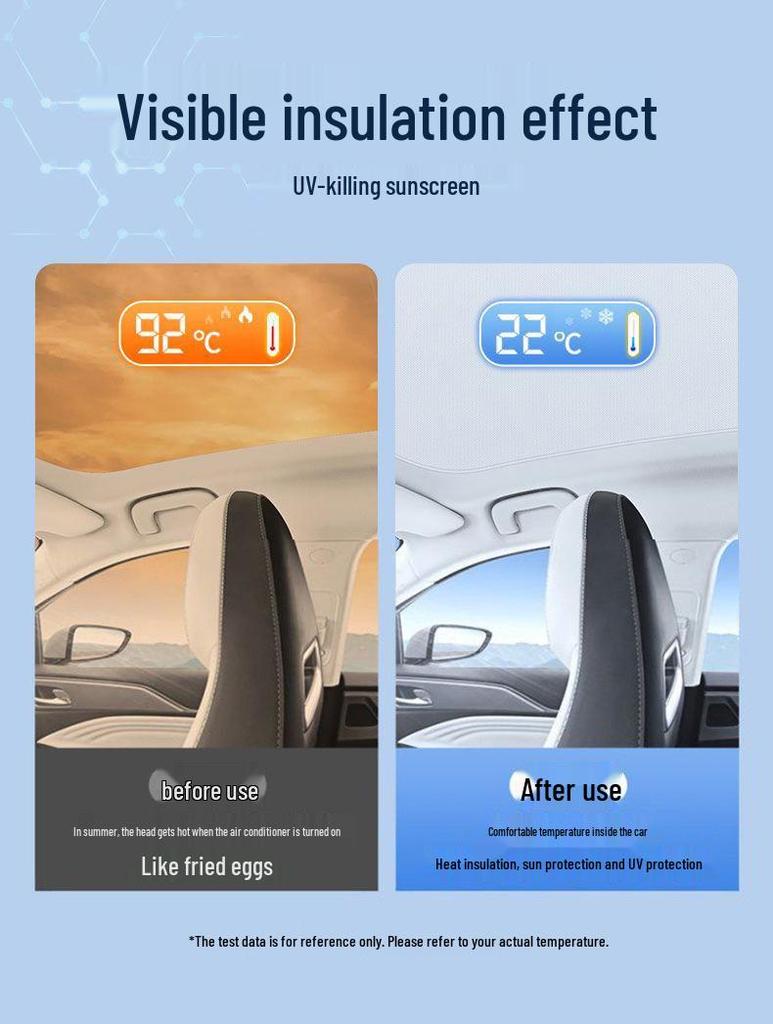 Tesla Cybertruck Ice Crystal Sunroof Sunshade: Car Roof Skylight Sunscreen & Heat Insulation.