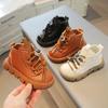 Girls Stylish Short Boots Spring Autumn New Boys Retro Leather Boots Children's Kids Shoes