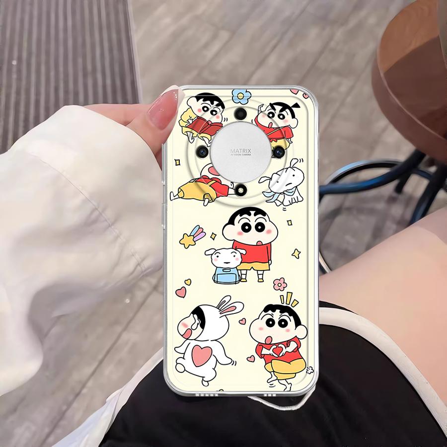 Cute Crayons Shinchan Soft Phone Cover Case for Honor X7b X9a 90 Lite X8 X8b X8a X9b