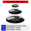 3PCS Car Front Hood Emblem Rear Decal for Ford Focus Edge Mondeo Everest Taurus Exolorer Escape ESCORT Steering Wheel Sticker