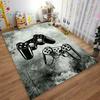 Gaming Controller Carpet with Retro Console Design in Gray Tones Suitable for use as an anti-slip for living room bedroom sofas