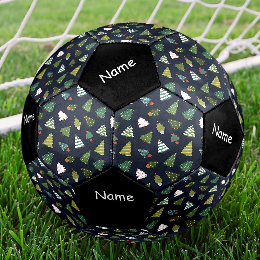 Custom Name Christmas tree Theme Size 5 Soccer Ball, Suitable for Both Indoor and Outdoor Matches, a Gift Suitable for Everyone.