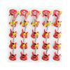 25pcs Guitar Animal LED Luminous Brooch Badge Pin Party Favors Christmas Gift Red Guitar