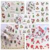 Women Beauty Santa Claus Snowflakes Decals Nail Art Stickers Water Transfer  Decoration Stickers