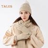 3 Pcs/Set Unisex Winter Hat Scarf Gloves Set Thick Knitted Ear Protection Cap Gloves Stretchy Plush-lined Windproof Winter Dome Beanie Neck Wrap Set