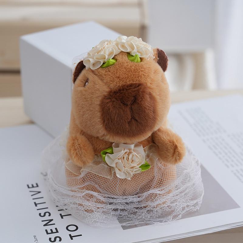 Soft Lovers Capybara Plush Doll Keychain Pendant For Backpack And Car Decor