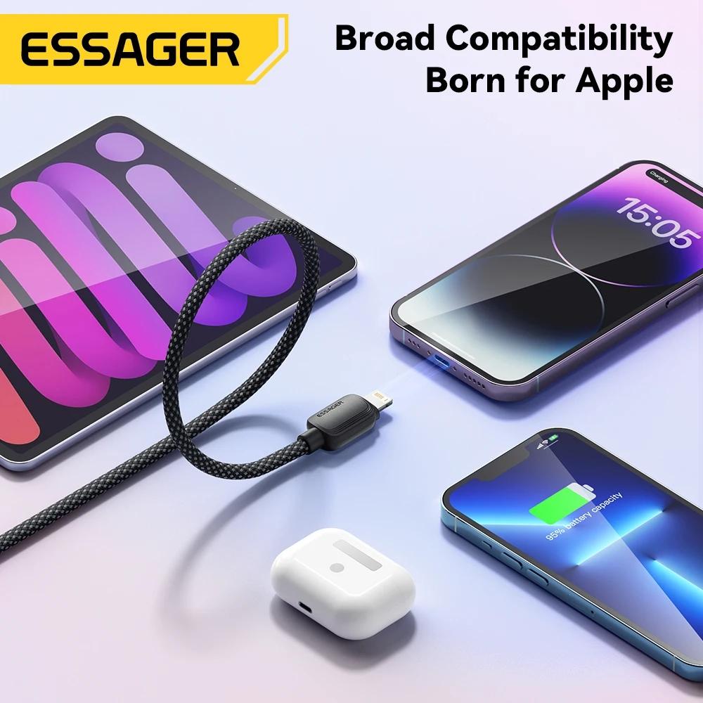 Essager Кабель USB Type C для iPhone 14, 13, 12, 11 Pro Max XS PD, 20 Вт, быстрое зарядное устройство, USB C к Lightning, 29 Вт, провод для iPad, Macbook