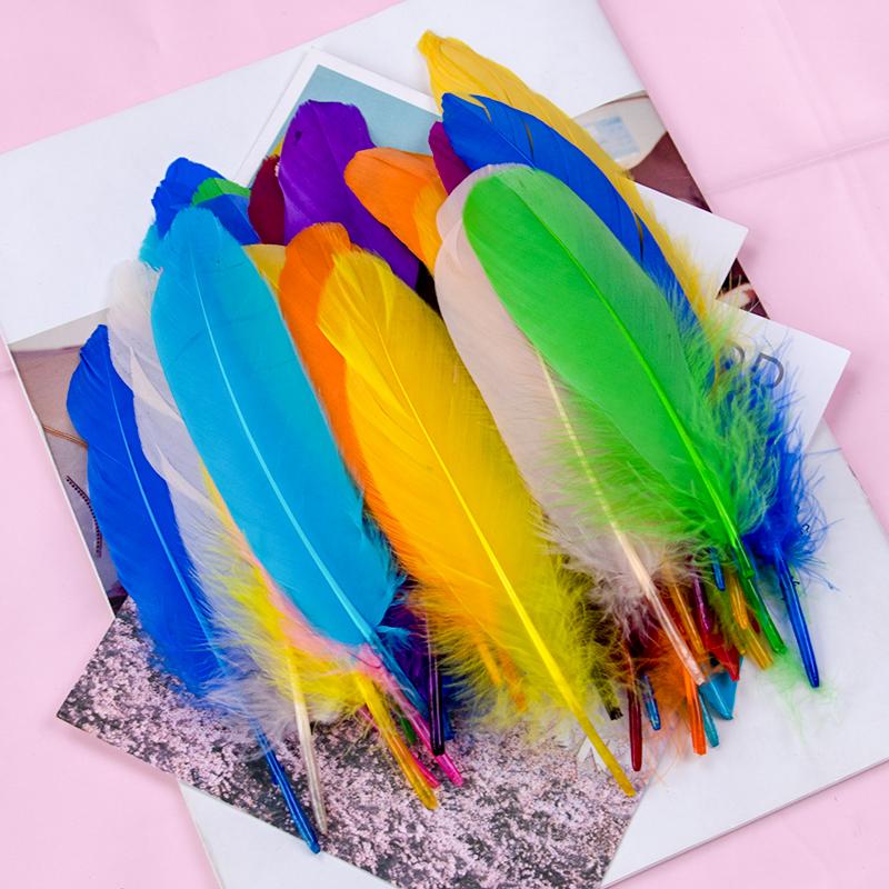 15-20cm Natural Goose Feather Multicolor Plumas for Handicraft Dream Catcher Swan Feather for Home Party  Jewelry Decoration