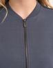 Women' Sweatshirt with Zipper and Pockets, Comfortable Knitted Casual Moraj Graphite