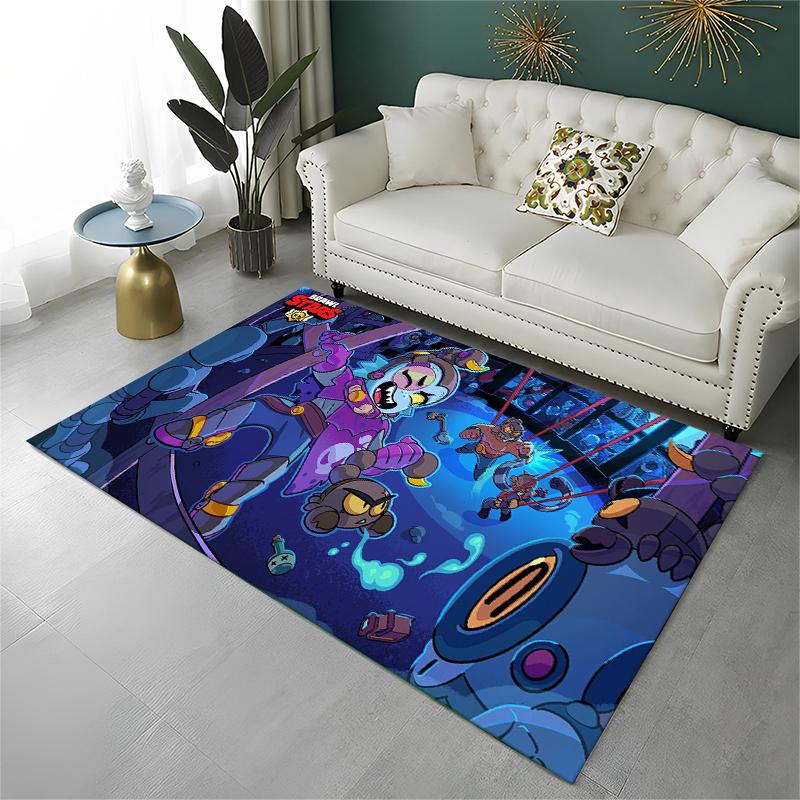 Cartoon B-Brawl Game Non-Slip Area Rug for Living Room,Bedroom,Playroom,Soft Carpet Floor Mat Home Decor Rug Kids Room Gift