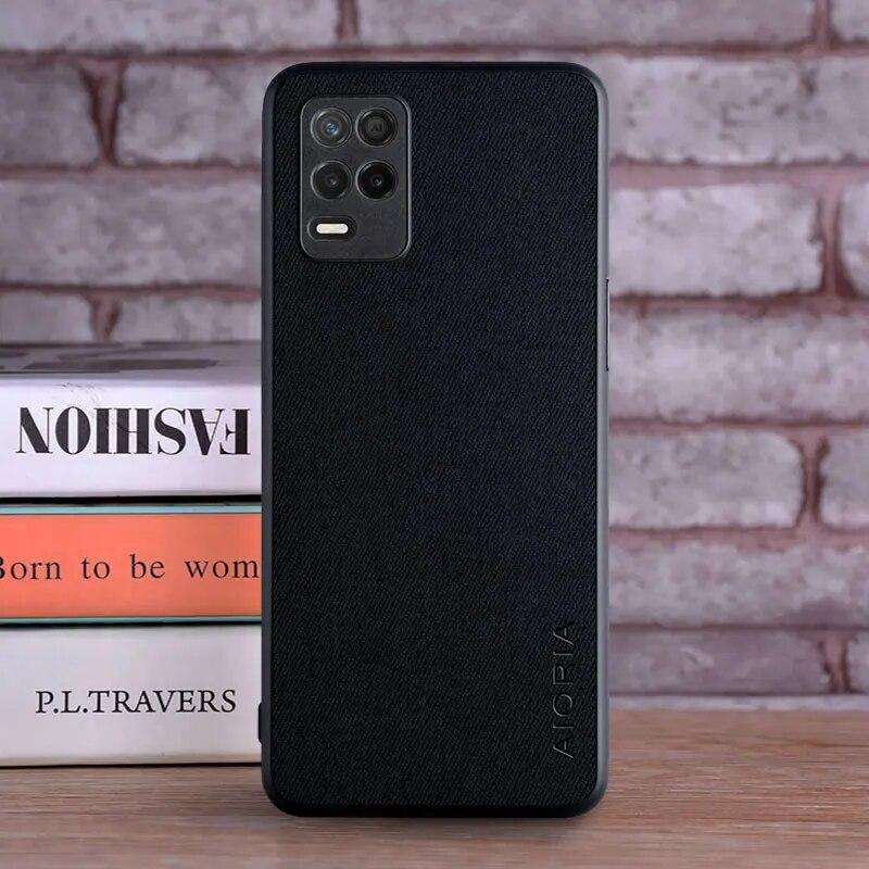Чехол для OPPO Realme Q3 Q3i V13 5G, роскошный текстильный кожаный мягкий жесткий чехол для телефона для OPPO Realme Q3 5G, чехол Funda