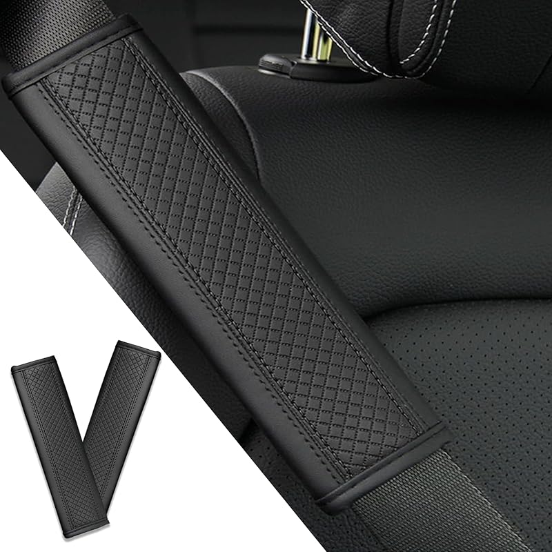 2PCS Car Seat Belt Cover, Soft Shoulder Strap Covers Harness Pads, Safety Leather Seatbelt Comfort Driving Cushion Protect Your Shoulder And Neck