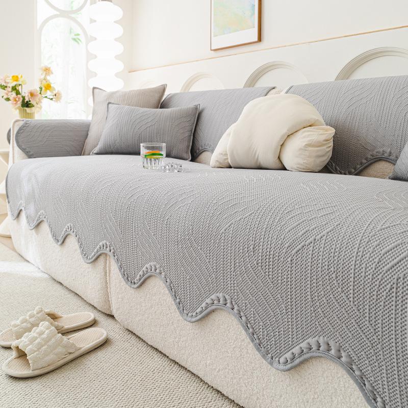 Summer Cool Doudou Special-Shaped Sofa Cushion  New Non-Slip Light Luxury High-End Ice Silk Leather Sofa Seat Cushion Summer