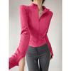 Autumn Spring Women's Quick Drying Sports Coat Women's Tight Top Yoga Jacket Long Sleeve Zipper Jacket Running Fitness Women's Jacket