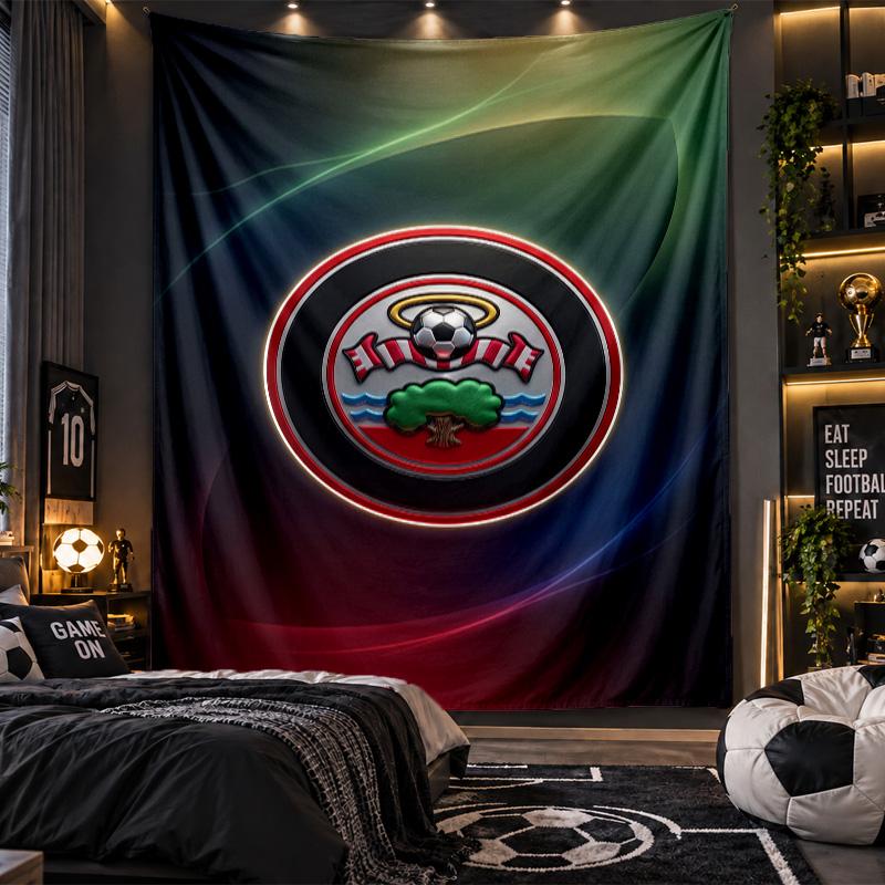 Wall Hanging Tapestry Southampton Football Print Cloth for Living Room Bedroom Home Decor