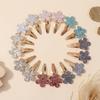 16Pcs Glitter BB Hair Clips for Baby Girls Handmade Shiny Flower Hairpins Barrettes Headwear Fashion Kids Hair Accessories