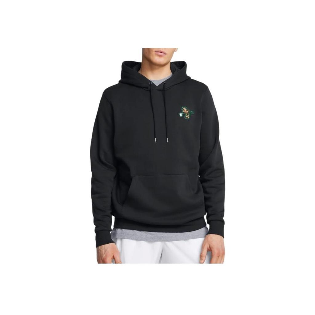 Under Armour Icon Goin Under Letter Pattern Printed Hoodie Men Hoodies Black 1387135-001