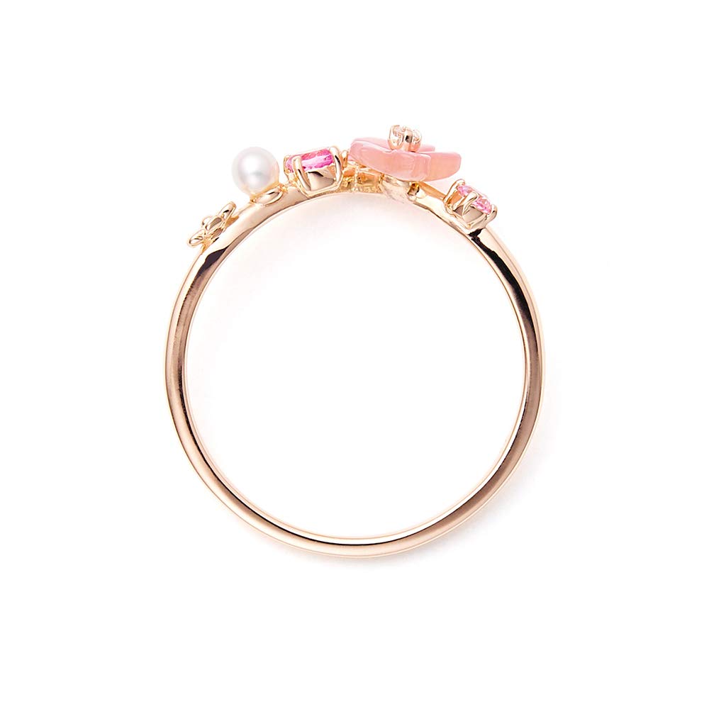 BLOOM April Birth Flower 10K Pink Gold Sakura Ring Japanese Size 9 (0168-0008-0020-0009)