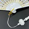 Lolita Feather Fan with Pendant Dance Performance Fans Fashion Feather Folding Fan  Wedding Gift