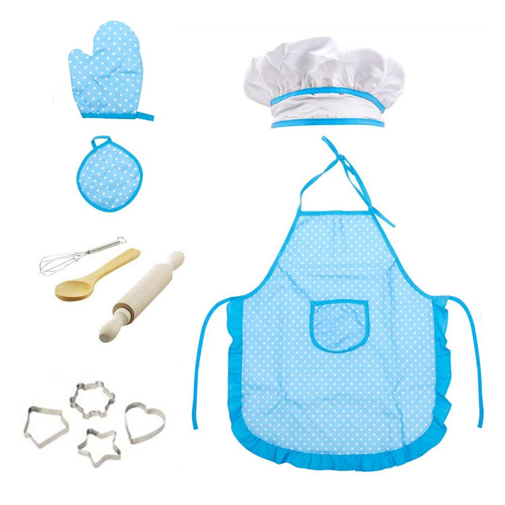 4/11 шт. Розовый фартук для маленьких девочек Подарок Детская Кухня Шеф-повар Инструмент для выпечки