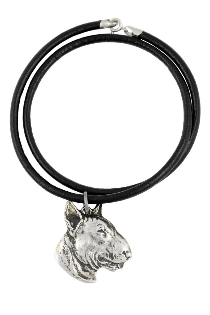 Bull Terrier, Bully III - Dog necklace in gift box, silver-plated locket for dog fan, striking pendant by Art-Dog brand