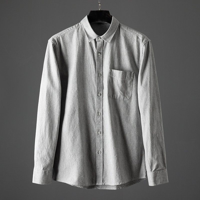 Export Casual Spring and Autumn Original Single Cut Label Long Sleeves Shirt