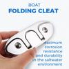 Морские складные пряжки из нержавеющей стали, 2 шт. в упаковке, откидные пряжки для швартовных тросов Морские швартовные пряжки с крепежными винтами для лодок, каяков, палубных тросов