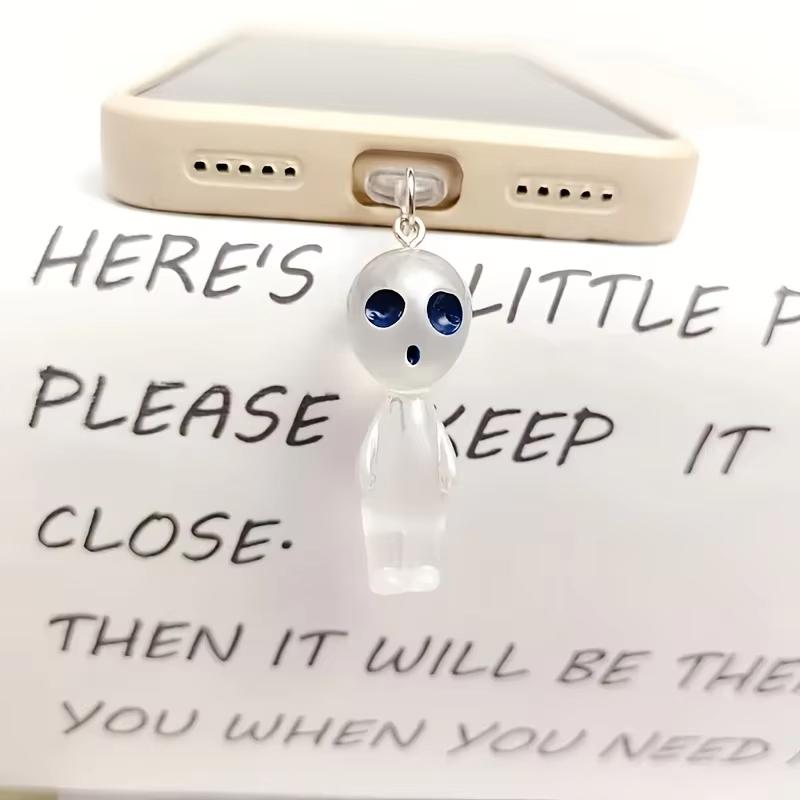 Multi-Style Fun Phone Dust Plug Set Game Controller Ghost Design for Type-C Charging Port Protection Pendant Cute Phone Accessories and Small Gifts