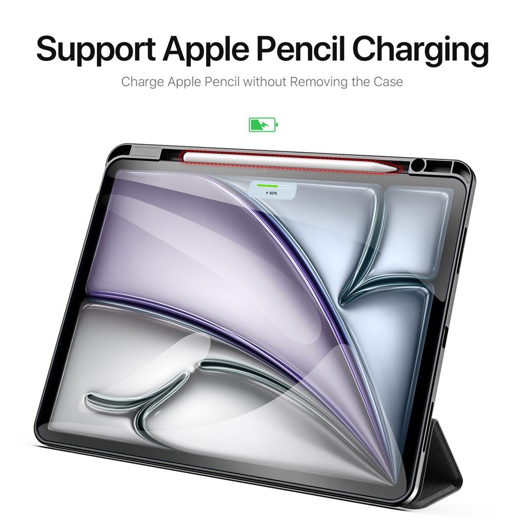 Серия DUX DUCIS Domo для iPad Air 13 (2025)/(2024) Чехол-подставка трифолд кожаный умный чехол для планшета с держателем для карандаша