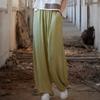Ayollar Vintage Aralash Bloomers Shimlar Bir Rangli Bahor Elastik Bel Cho'ntaklar Kundalik Keng Ayollar Shimlari