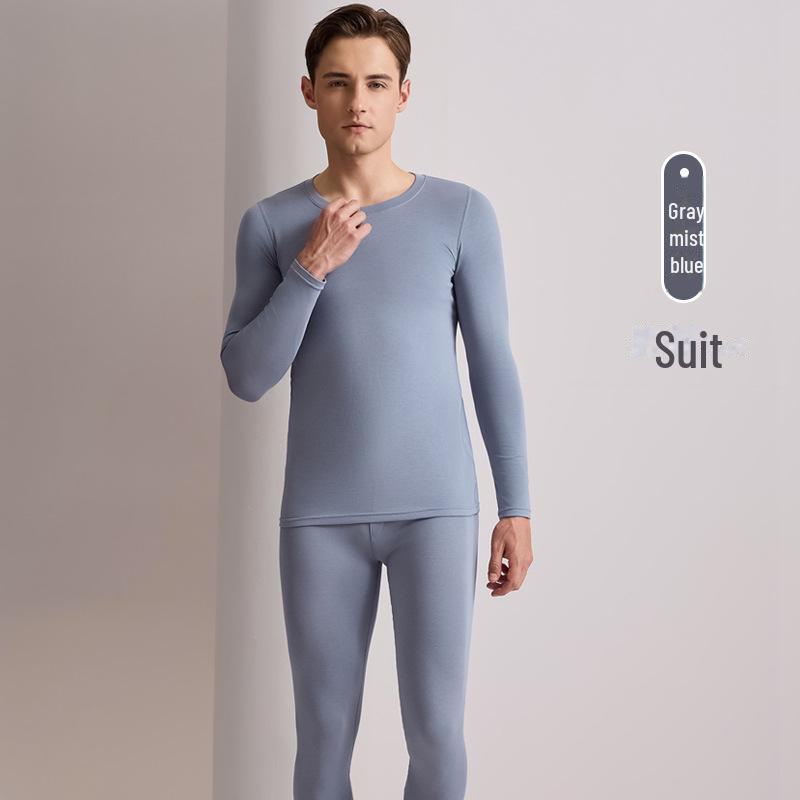 Мужской комплект термобелья из кашемира и шелка: Теплый начесанный верх и низ на осень/зиму