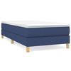 3144149 vidaXL Divan Bed with Mattress Blue 90x200 Cm Fabric