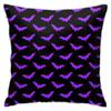 Halloween Bats Pillow Case Black and Purple Bats Spring Decorative Pillowcase Polyester Cushion Zipper Cover