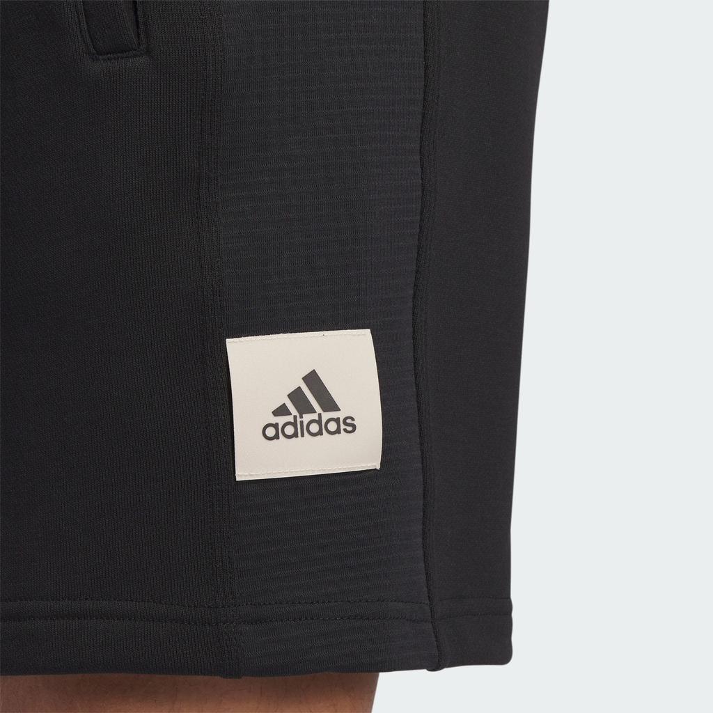 Adidas Всесезонные флисовые шорты с однотонным логотипом, мужские шорты, черные IK2129