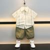 Stylish Boys Summer Outfit Set With Short Sleeve Shirt And Shorts For Ages 3-8 Years