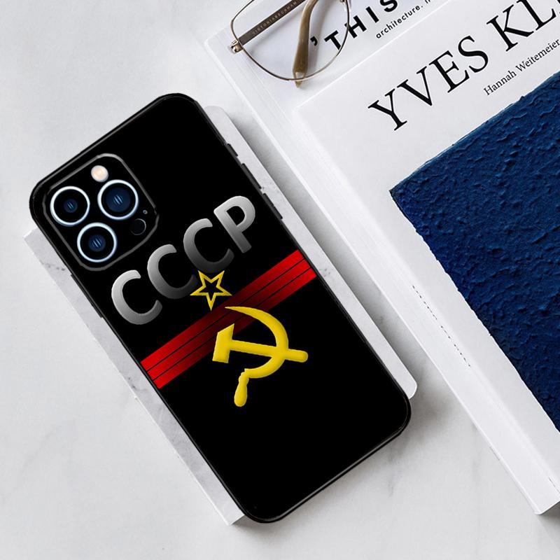 USSR Flag Soviet Union Case For iPhone 17 Air 15 14 13 12 11 16 Pro Max Mini 16 15 Plus 16e Funda Silicone Cover