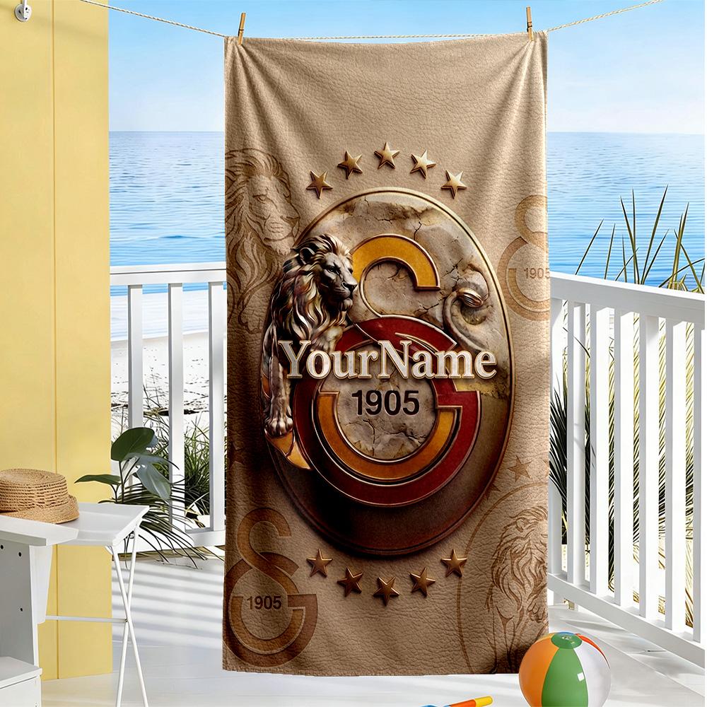 Galatasaray Customize Your Name Beach Towel Super Soft Microfiber Quickdry Fabric Portable For Swimmingbeachcamping Travel Beach Accessoriesgym