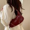 IELGY Silver Underarm Baguette Bag Fashion Commuter Shoulder Messenger Bag