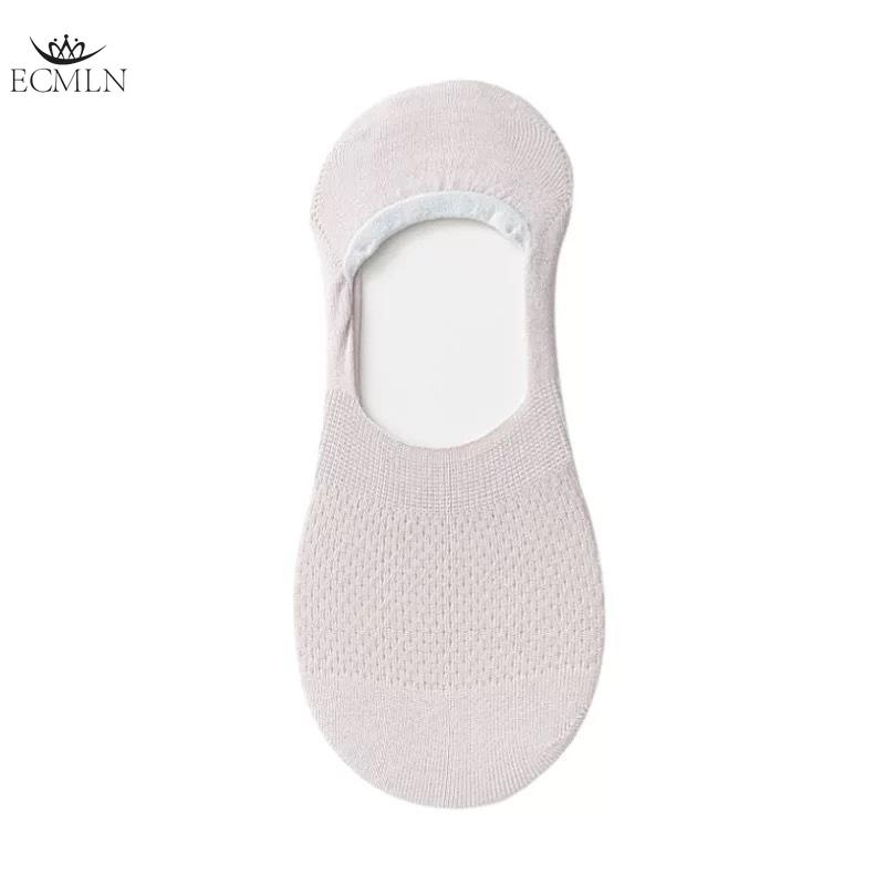 Solid Color Mesh Cotton Short Socks for Women Thin Non-falling Heels Shallow Invisible Breathable Summer Boat Socks