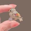 High-End Japanese Magpie Bird Brooch – Cute, Colorful Pin Accessory for Suits