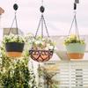 8/10/12 Inch Coconut Fiber Hanging Basket Hanging Flower Pot European Style Iron Chain Planter Plant Holder Pots for Home Decor