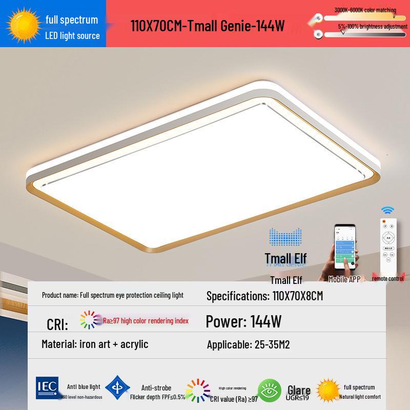 2025 Smart Eye-Protecting Ceiling Light: Elegant Round Design for Bedroom & Living Room