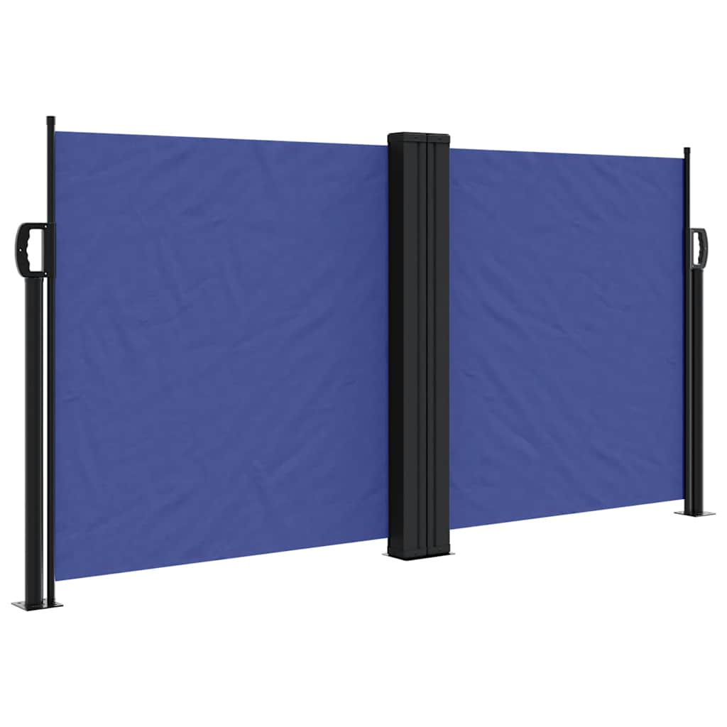 Retractable Side Awning Blue 120 x 1000 cm