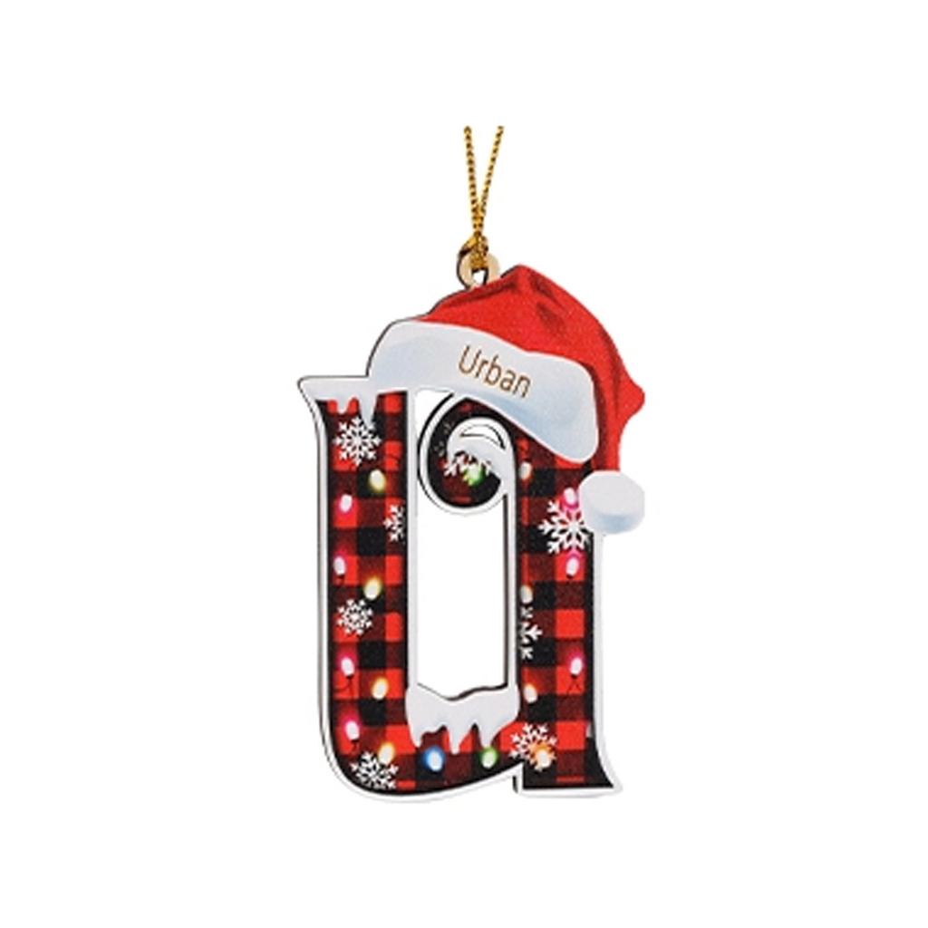 2D Christmas Decoration Pendant Christmas Tree Tag Theme Party Crafts Ornament