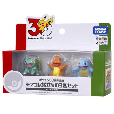 TAKARA TOMY Набор MonColle 30-й Юбилейный Путешествие Регион Канто Покемон 3-Покемона