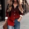 Women's Shirt Blouse Printed Button Long Sleeve Casual Basic Shirt Collar Regular Top