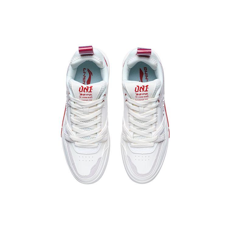 Li Ning 001 Btc нескользящие износостойкие низкие кроссовки для скейтбординга женские кроссовки белые красные AECR002-4
