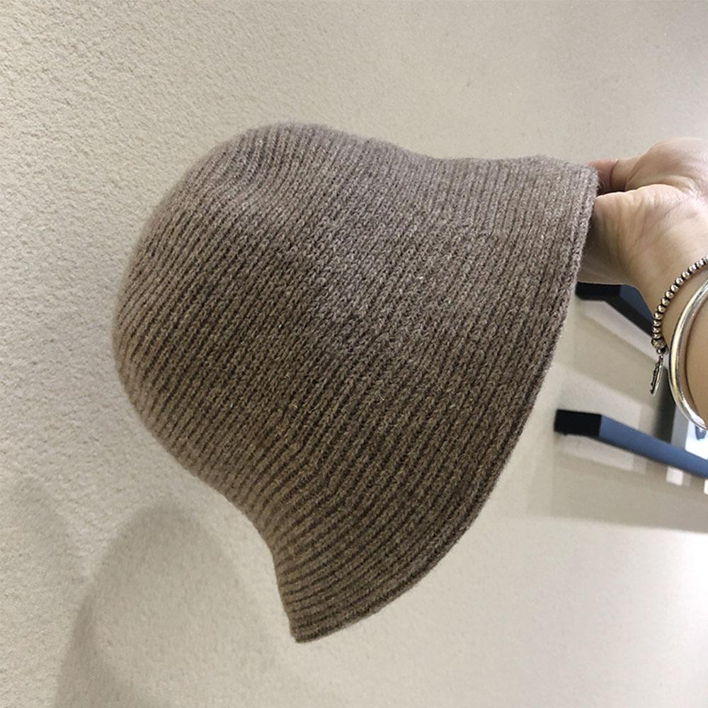 Fashion Women Winter Knitted Thicken Autumn Bucket Hat Warm Hats Felt Wool Hat Fishing Cap