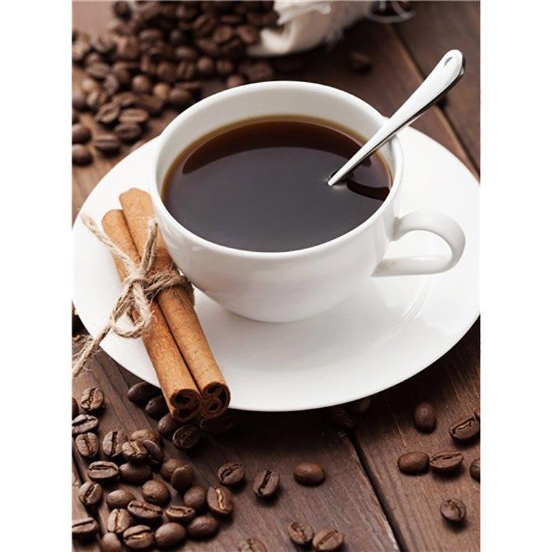 Diamond 5d Scenery Painting Diy Coffee Full Drill Round Landscape Cross Stitch Diamond Mosaic Kitchen Wall Decor Art Gift
